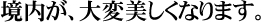 境内が、大変美しくなります。